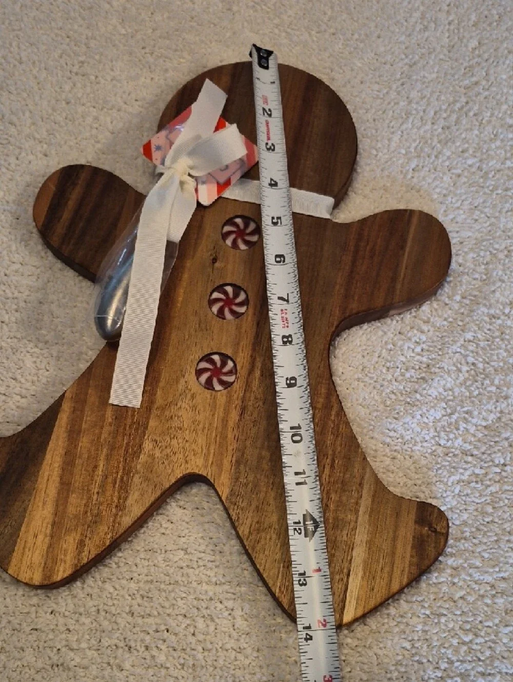 Coco & Lola Wooden Gingerbread Man Charcuterie Board with Speader